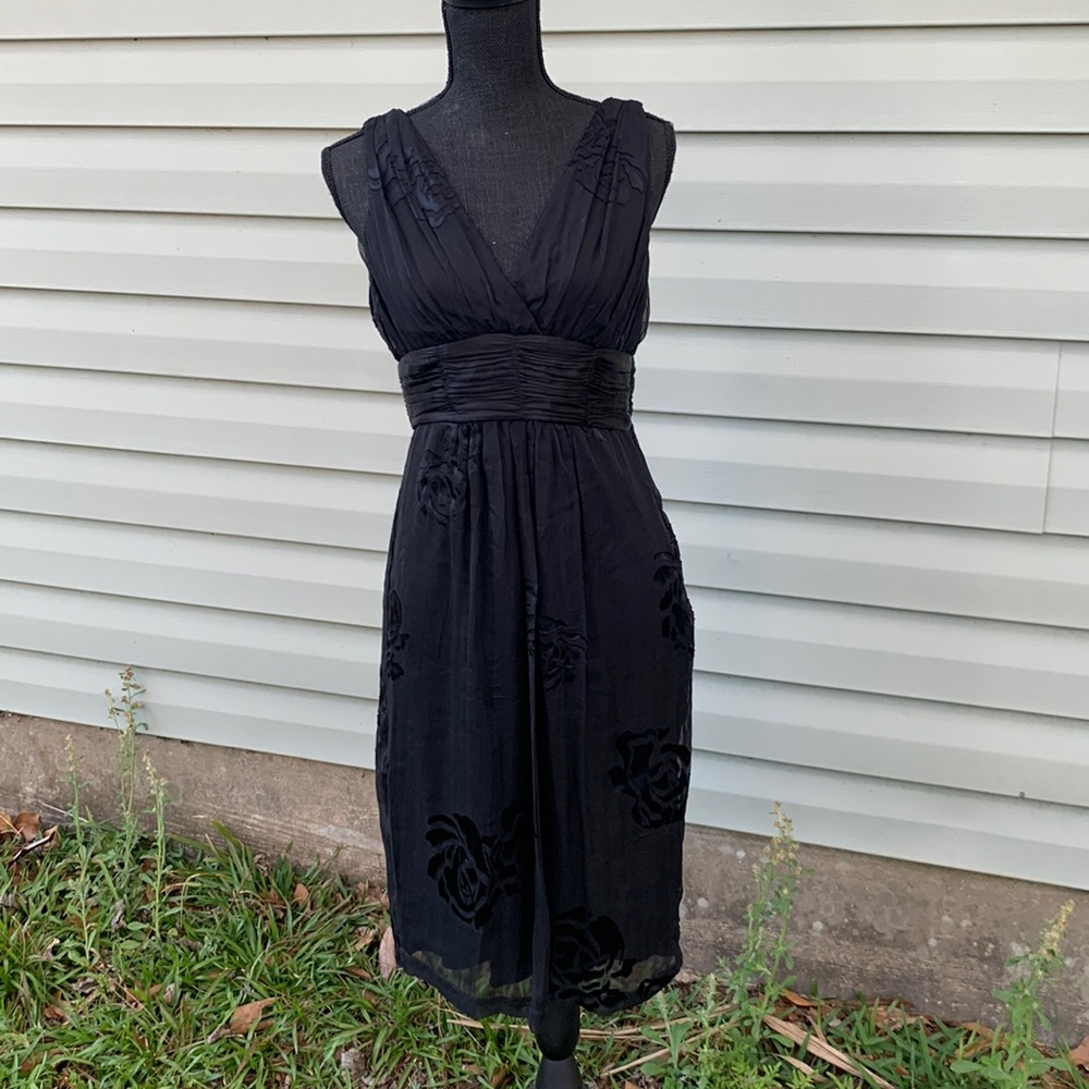 Black silky dress